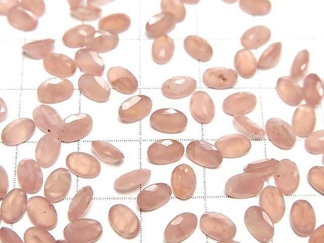 Peruanischer Rhodochrosit AA++ lose Stein Oval facettiert 6x4mm 5Stk