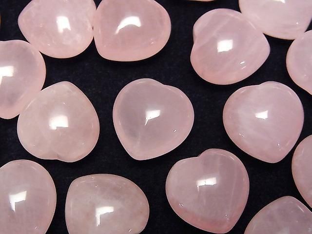Rosenquarz AAA- unbohrtes Herz 16x16mm 3Stück