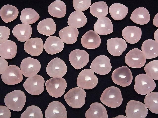 Rosenquarz AAA- unbohrtes Herz 16x16mm 3Stück