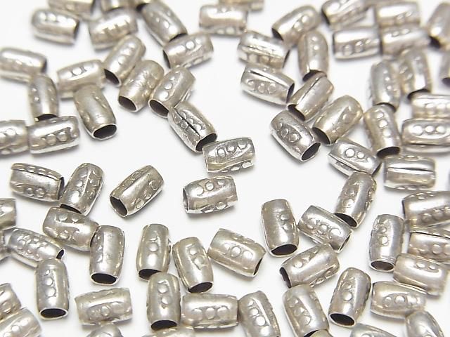 Karen Silver Decorative Tube 4x3x3mm 5pcs