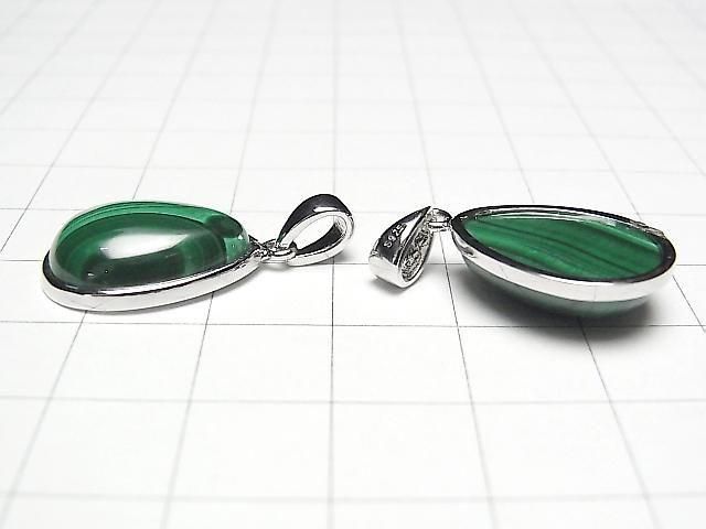 Malachit AAA Birnenform Anhänger 20x15mm Silber925 1 Stück