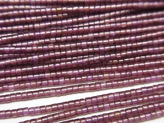 Rhodolit Garnet AA+ Röhren (Heishi) 2x2x1mm 1Strang Perlen (ca. 15 Zoll/37 cm)