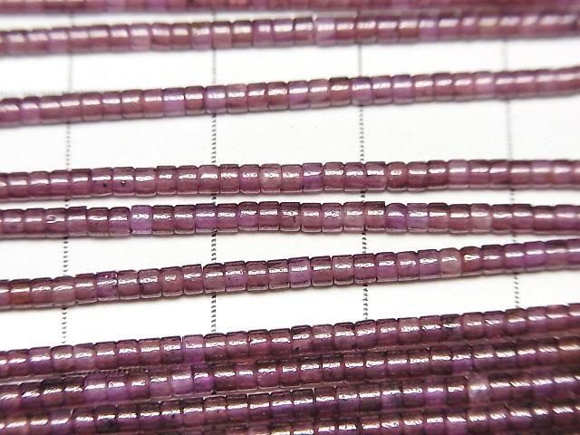 Rhodolit Garnet AA+ Röhren (Heishi) 2x2x1mm 1Strang Perlen (ca. 15 Zoll/37 cm)