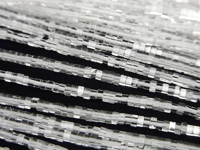 Kristall AAA Quadrat Rondelle (Scheibe 1.5x1.5x1mm) 1Strang Perlen (ca. 15 Zoll/37 cm)