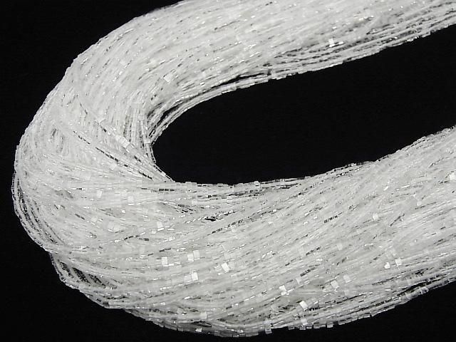 Kristall AAA Quadrat Rondelle (Scheibe 1.5x1.5x1mm) 1Strang Perlen (ca. 15 Zoll/37 cm)