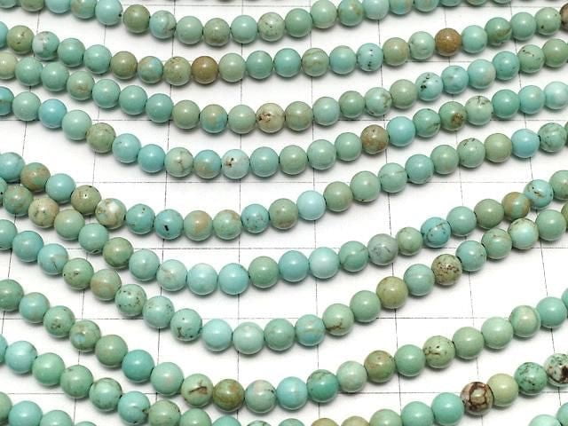 Magnesite Turquoise Round 4mm 1strand beads (aprx.14inch/35cm)