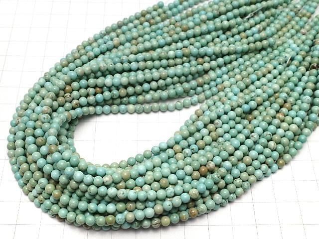 Magnesite Turquoise Round 4mm 1strand beads (aprx.14inch/35cm)