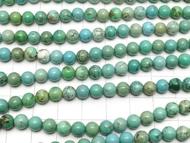 Magnesite Turquoise Round 6mm 1strand beads (aprx.14inch/35cm)