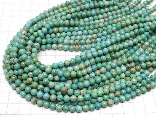 Magnesite Turquoise Round 6mm 1strand beads (aprx.14inch/35cm)