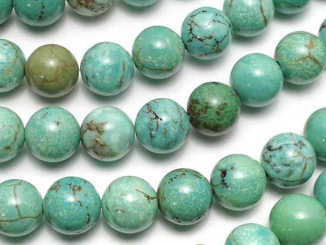 Magnesite Turquoise Round 8mm 1strand beads (aprx.15inch/36cm)
