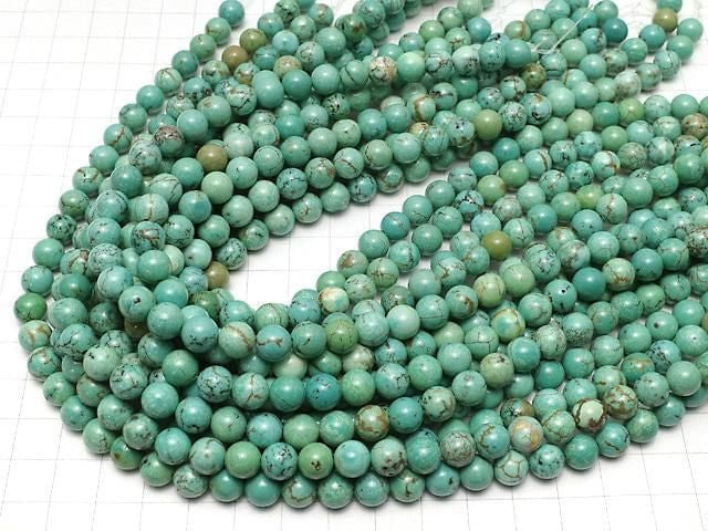 Magnesite Turquoise Round 8mm 1strand beads (aprx.15inch/36cm)