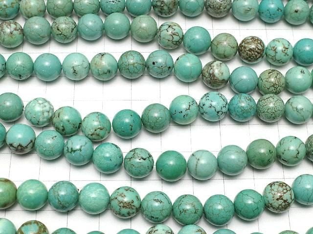 Magnesite Turquoise Round 10mm 1strand beads (aprx.15inch/36cm)