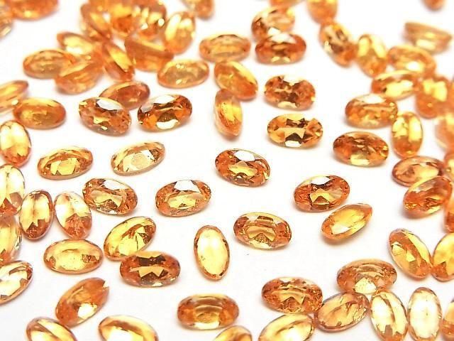Hohe Qualität Spessartit Granat AAA Oval Facettiert 5x3mm 2Stk