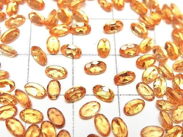 Hohe Qualität Spessartit Granat AAA Oval Facettiert 5x3mm 2Stk