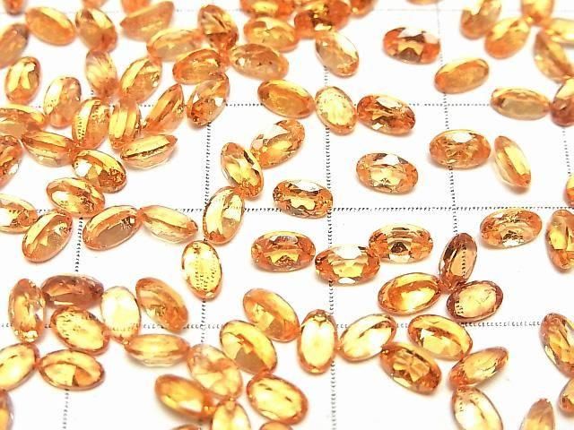 Hohe Qualität Spessartit Granat AAA Oval Facettiert 5x3mm 2Stk