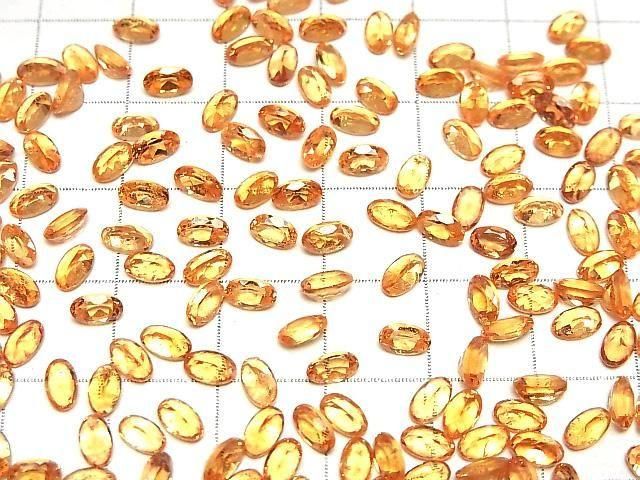 Hohe Qualität Spessartit Granat AAA Oval Facettiert 5x3mm 2Stk