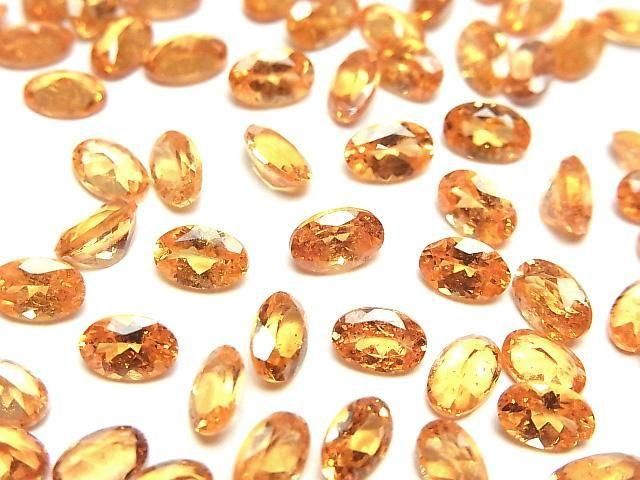 Hohe Qualität Spessartit Granat AAA Oval Facettiert 6x4mm 1Stk