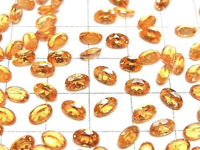 Hohe Qualität Spessartit Granat AAA Oval Facettiert 6x4mm 1Stk