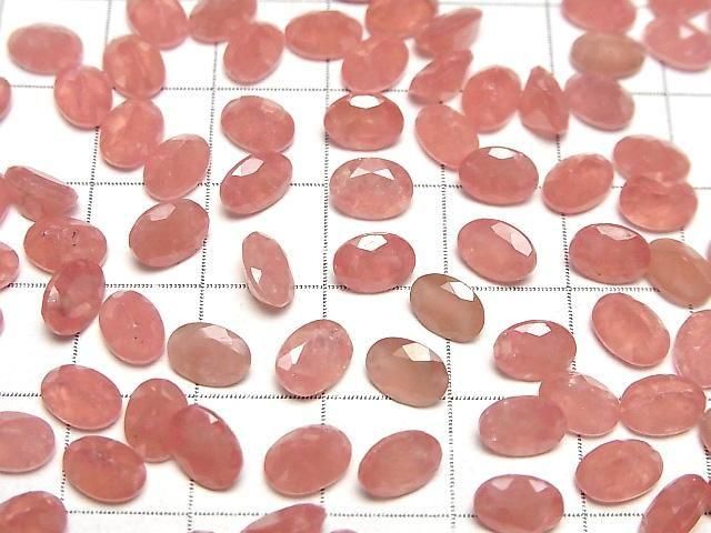 Peruanischer Rhodokrosit AAA Lose Stein Oval Facettiert 7x5mm 3Stk