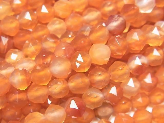 High Quality! Mixed Carnelian Star Faceted Round 6mm 1strand beads (aprx.14inch/35cm)