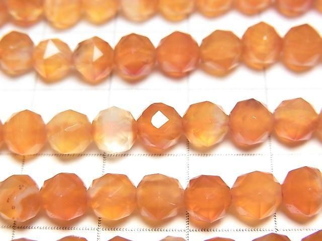 High Quality! Mixed Carnelian Star Faceted Round 6mm 1strand beads (aprx.14inch/35cm)