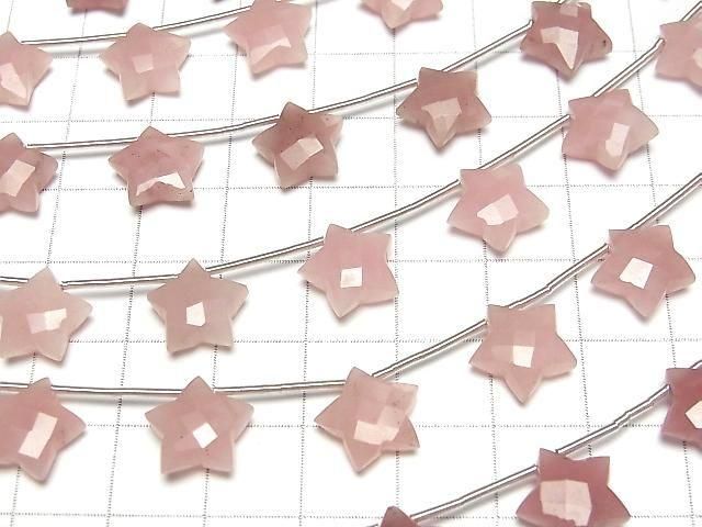 Guava-Quarz AA++ Facettierter Stern 10x10mm 1strang Perlen (6Stücke)