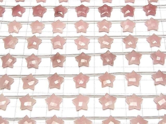 Guava-Quarz AA++ Facettierter Stern 10x10mm 1strang Perlen (6Stücke)