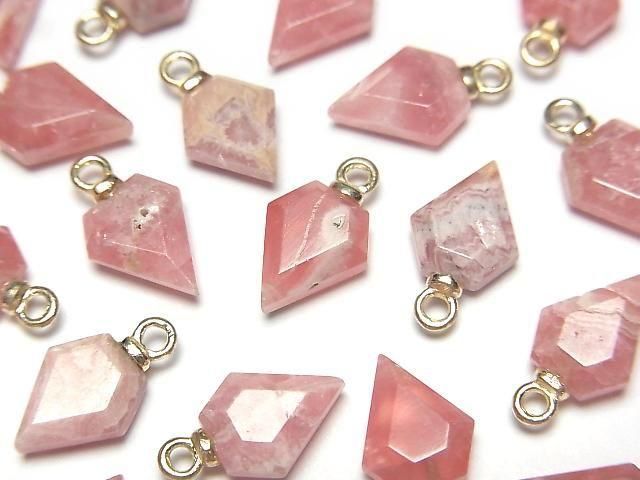 Argentinischer Rhodochrosit Pfeilspitze 9x7mm Charm 2Stücke