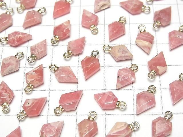 Argentinischer Rhodochrosit Pfeilspitze 9x7mm Charm 2Stücke