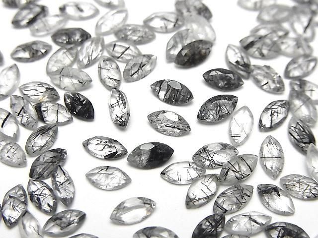 Hochwertiger Turmalin-Quarz AAA- Lose Steine Marquise facettiert 6x3mm 5Stücke
