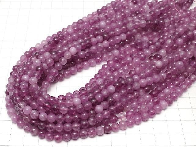 Red purple color Jade Round 6mm 1strand beads (aprx.15inch/36cm)