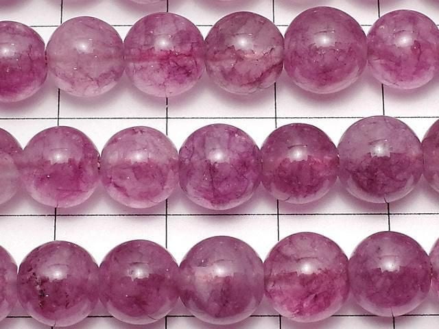 Red purple color Jade Round 8mm 1strand beads (aprx.13inch/33cm)