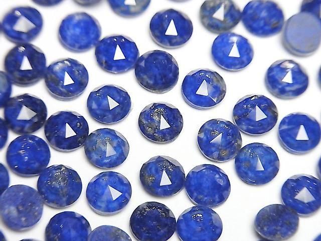 Lapislazuli x Kristall AAA Runde Rose Cut 5x5mm 5 Stück