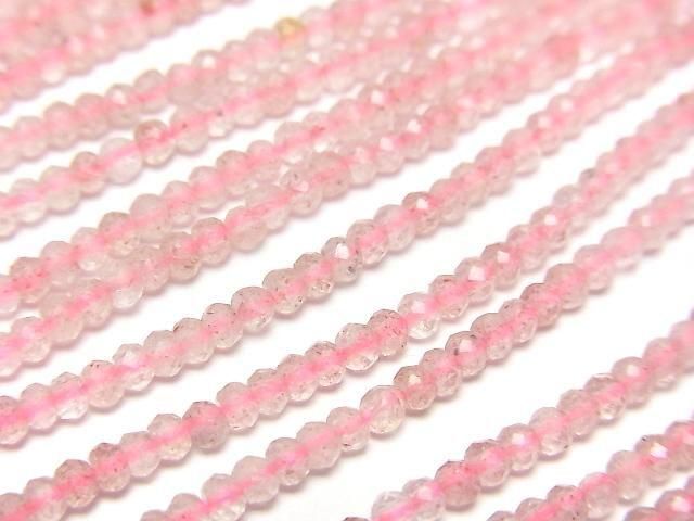 Hohe Qualität! Pink Epidot AA+ facettierte Knopf-Rondelle 2.5x2.5x1.5mm halb oder 1Strang Perlen (ca. 15 Zoll/37 cm)