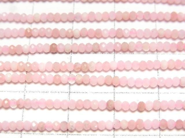 High Quality! Pink Opal AAA- Faceted Button Rondelle 2x2x1.5mm 1strand beads (aprx.15inch/37cm)