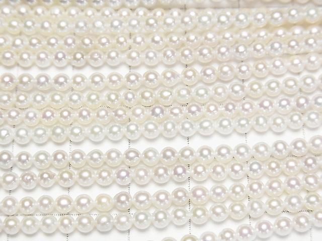 Perle d'eau douce AAA Semi-ronde 3mm Blanche, demi-fil ou 1 fil de perles (env. 38cm)