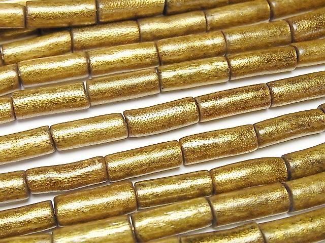 Goldkoralle Röhre 15x6x6mm 1 Strang Perlen (ca. 15 Zoll/38 cm)