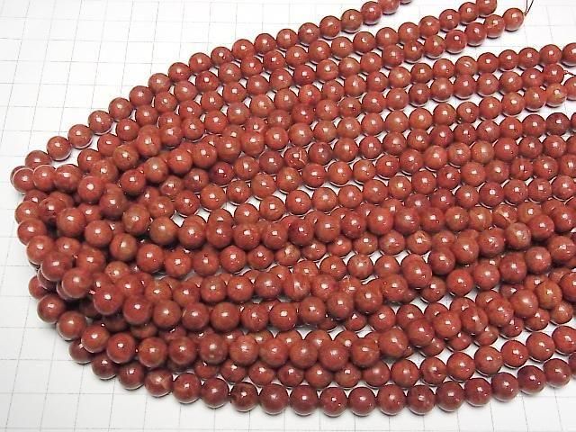 Schwammkoralle Rund 8.5mm Halb oder 1Strang Perlen (ca. 15 Zoll/38 cm)