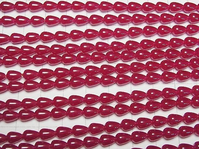 Synthetischer Rubin AAA Tropfen 7x5x5mm 1/4 oder 1Strang Perlen (ca. 15 Zoll/36 cm)