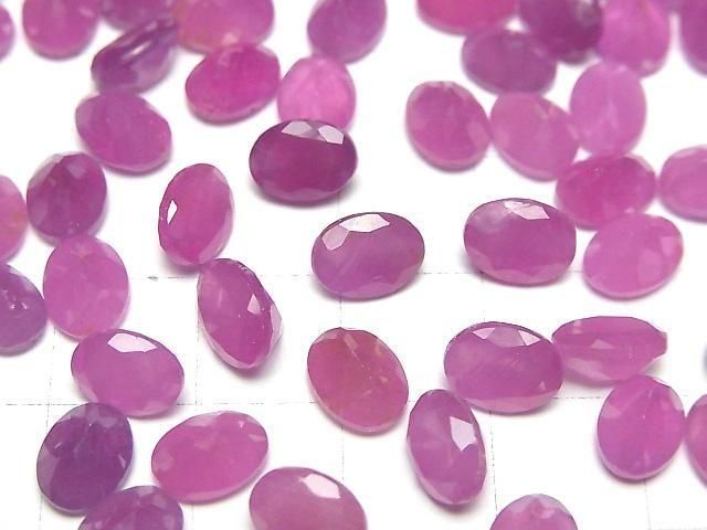Unbehandelter rosa Saphir AAA- Lose Stein Oval facettiert 8x6mm 1 Stück