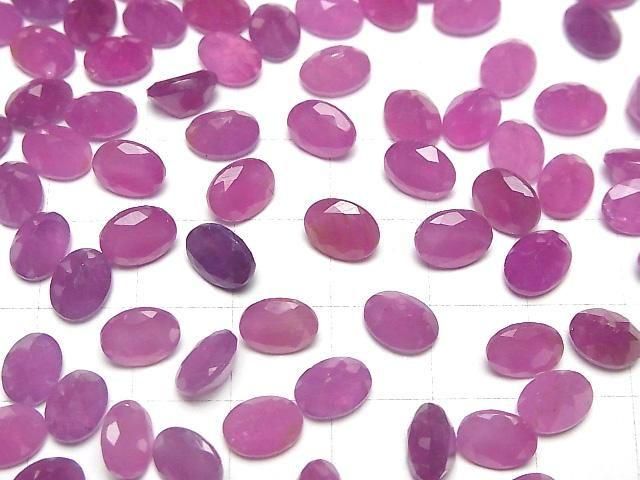 Unbehandelter rosa Saphir AAA- Lose Stein Oval facettiert 8x6mm 1 Stück