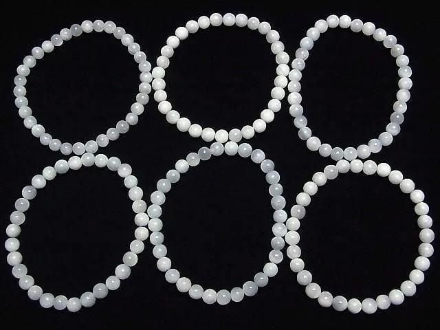 Eis Larimar Pektolith AA Rund 6mm Armband