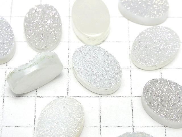 Druzy-Agat Oval-Cabochon 18x13mm AB-Beschichtung 1 Stück
