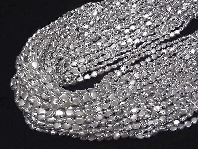 Muschelperle Silber Vertikales Loch Birnenform 6x5x3mm 1strang Perlen (ca. 15 Zoll/38 cm)