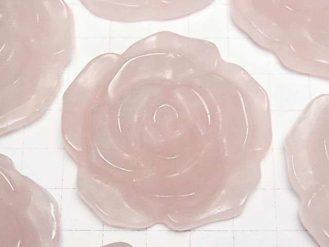 Rosenquarz AA++ Rose (ungelocht) 51mm 1 Stück