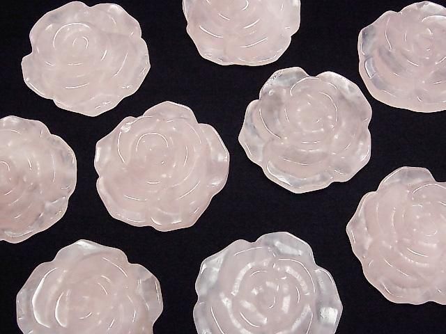 Rosenquarz AA++ Rose (ungelocht) 51mm 1 Stück