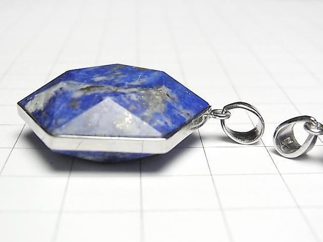Lapislazuli AA Hexagramm Anhänger 32x29mm Silber925 1 Stück