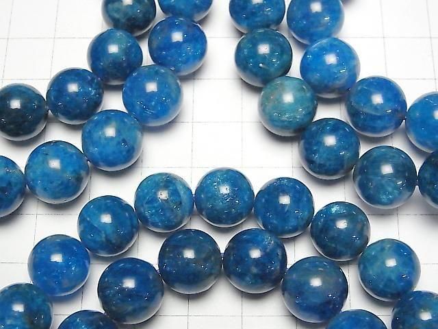 Madagaskar Blauer Apatit AA++ Rund 12mm Armband