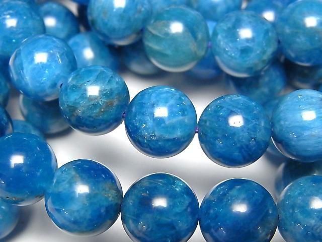 Madagaskar Blauer Apatit AA++ Rund 12mm Armband
