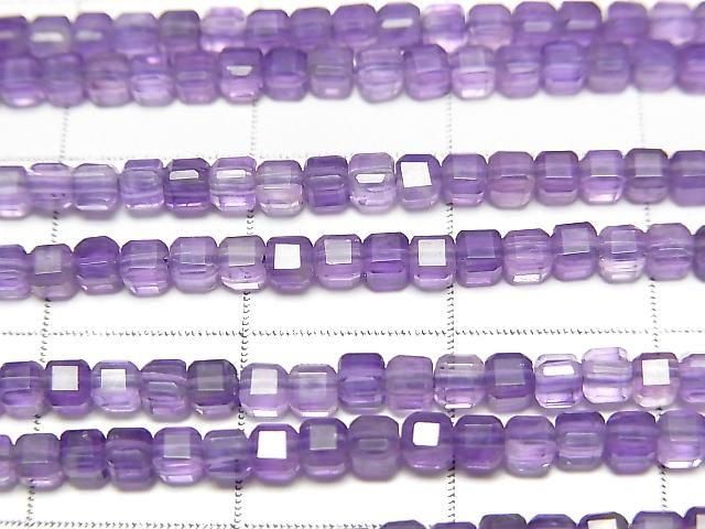 Hochwertig! Amethyst AA++ Würfelform 2x2x2mm 1Strang Perlen (ca. 15 Zoll/36 cm)